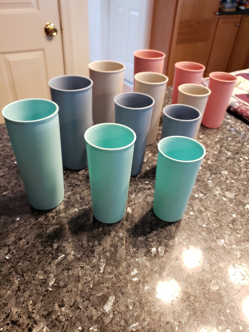 Tupperware Pastel Tumbler Set - Mint, Light Blue, Gray, Pink